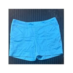 Counterparts Women’s Teal Shorts Size 16 Stretch Flat Front Pockets